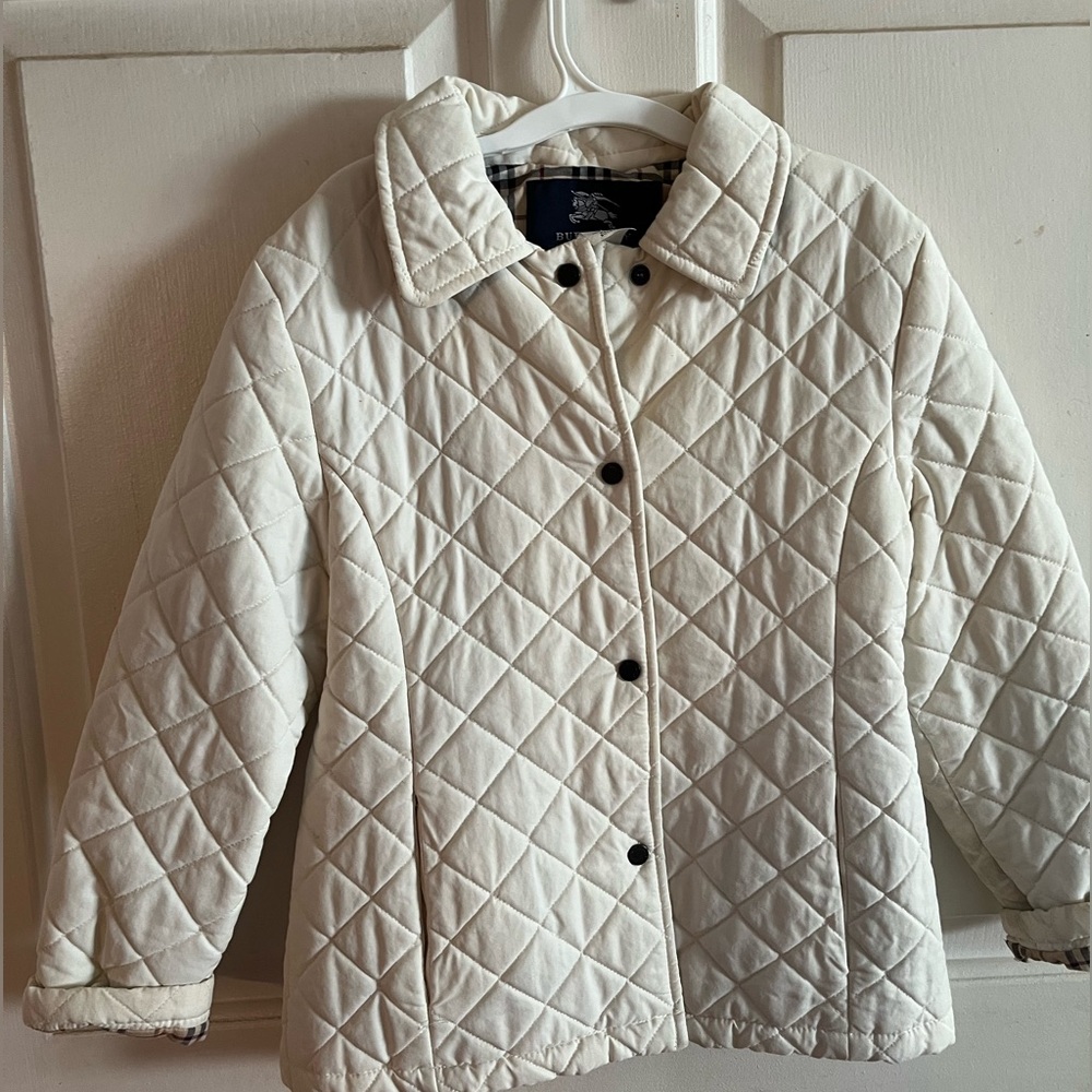Girl’s Burberry Quilted Barn Jacket